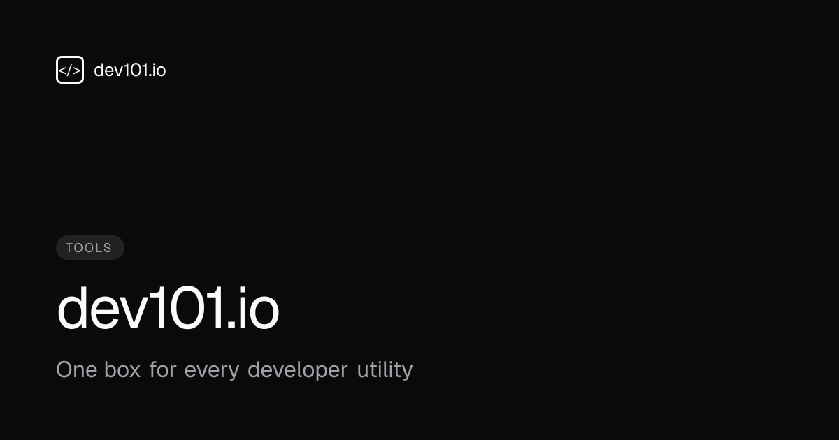 Code Tools — JWT, Chmod, SemVer, Number Base · dev101.io